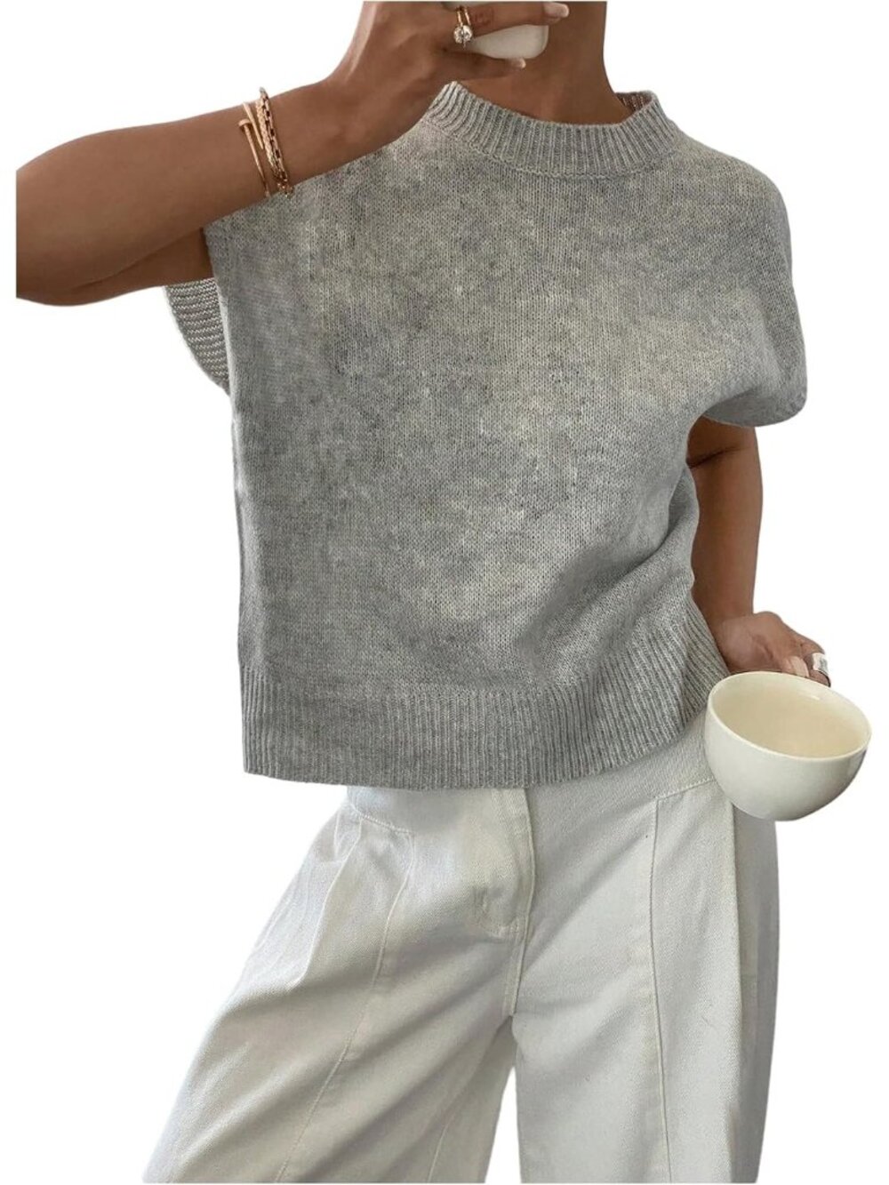 Women's 3D Floral Crew Neck Sweater — Casual & Elegant Essentials